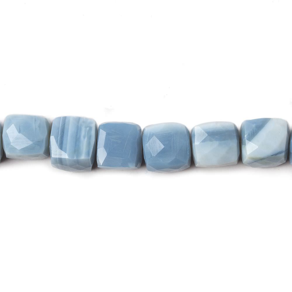 7.5-8.5mm Owyhee Denim Blue Opal faceted Cubes 8 inch 25 Beads (ONLINE ORDER ONLY)