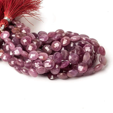 7.5-8.5mm Ruby Faceted Coin Beads 8 inch 20 pieces (ONLINE ORDER ONLY)