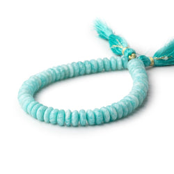 7.5-8mm Amazonite Faceted Rondelle Beads 8 inch 60 pieces (ONLINE ORDER ONLY)