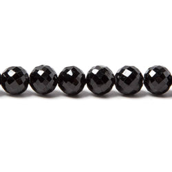 7mm Black Spinel faceted round beads 16 inch 60 pieces A (ONLINE ORDER ONLY)