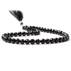 7mm Black Spinel faceted round beads 16 inch 60 pieces A (ONLINE ORDER ONLY)