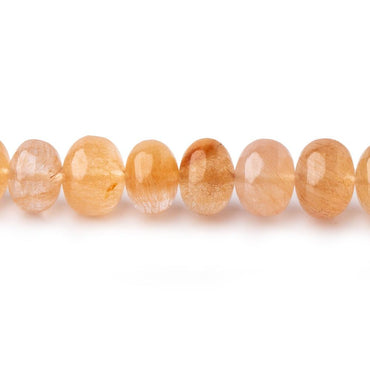 7.5-8mm Butterscotch Rutilated Quartz Plain Rondelle Beads 16 inch 77 pieces (ONLINE ORDER ONLY)
