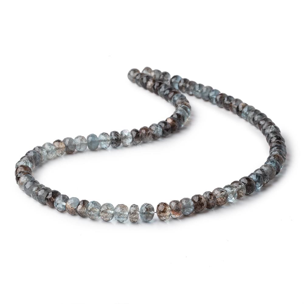 7.5-8mm Copper Moss Aquamarine Faceted Rondelle Beads 18 inch 84 pieces AAA (ONLINE ORDER ONLY)