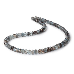 7.5-8mm Copper Moss Aquamarine Faceted Rondelle Beads 18 inch 84 pieces AAA (ONLINE ORDER ONLY)