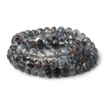 7.5-8mm Copper Moss Aquamarine Faceted Rondelle Beads 18 inch 84 pieces AAA (ONLINE ORDER ONLY)