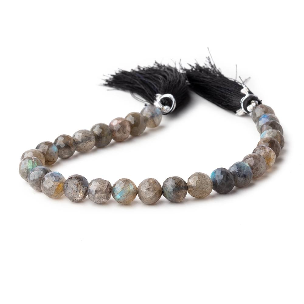 7.5-8mm Labradorite faceted round beads 8 inches 26 pieces (ONLINE ORDER ONLY)