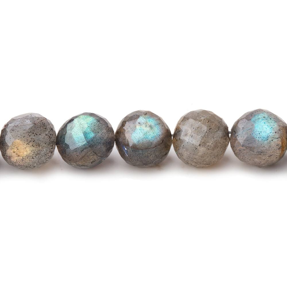 7.5-8mm Labradorite faceted round beads 8 inches 26 pieces (ONLINE ORDER ONLY)