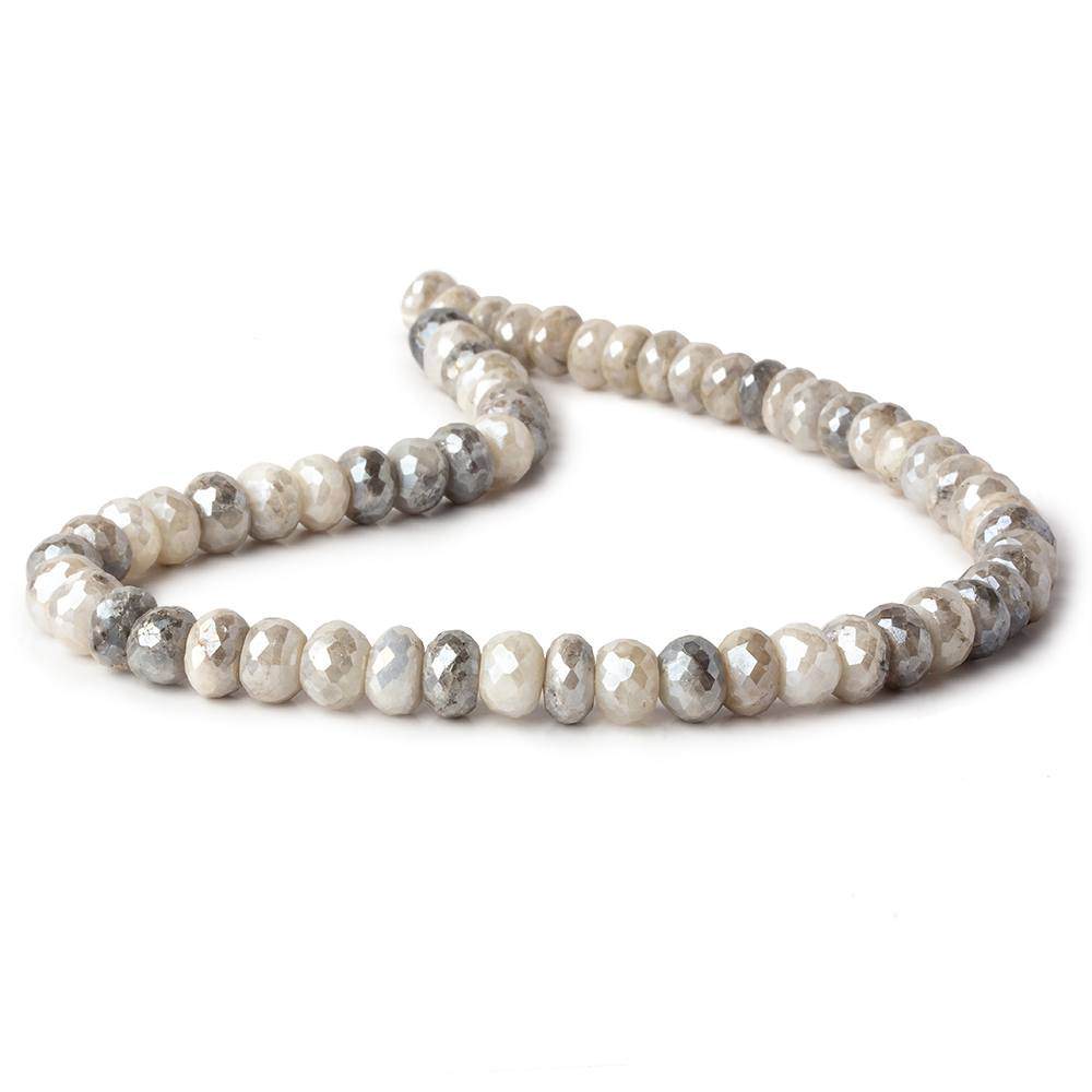 7.5-8mm Mystic Warm Grey Quartz faceted rondelles 13 inch 58 beads (ONLINE ORDER ONLY)