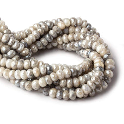 7.5-8mm Mystic Warm Grey Quartz faceted rondelles 13 inch 58 beads (ONLINE ORDER ONLY)