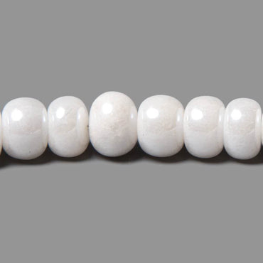 7.5-8mm Mystic White Quartz plain rondelle beads 8 inch 37 pieces (ONLINE ORDER ONLY)