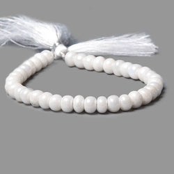 7.5-8mm Mystic White Quartz plain rondelle beads 8 inch 37 pieces (ONLINE ORDER ONLY)