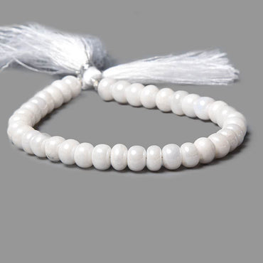7.5-8mm Mystic White Quartz plain rondelle beads 8 inch 37 pieces (ONLINE ORDER ONLY)