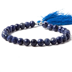 7.5-8mm Sodalite faceted round beads 8 inch 26 pieces (ONLINE ORDER ONLY)