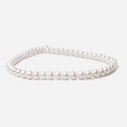 7.5-9mm Off White Chinese Akoya Saltwater Pearls 15.5 inch 48 pieces A (ONLINE ORDER ONLY)