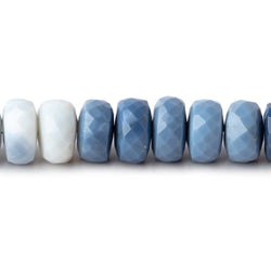 7.5-9mm Owyhee Denim Blue Opal Faceted Rondelle Beads 14 inch 74 pieces (ONLINE ORDER ONLY)
