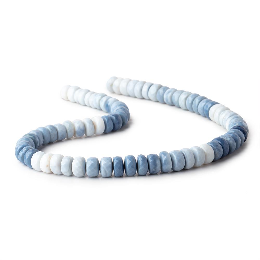 7.5-9mm Owyhee Denim Blue Opal Faceted Rondelle Beads 14 inch 74 pieces (ONLINE ORDER ONLY)