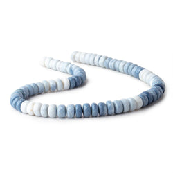 7.5-9mm Owyhee Denim Blue Opal Faceted Rondelle Beads 14 inch 74 pieces (ONLINE ORDER ONLY)