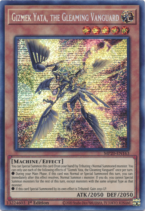 Gizmek Yata, the Gleaming Vanguard [MP20-EN163] Prismatic Secret Rare (ONLINE ORDER ONLY)