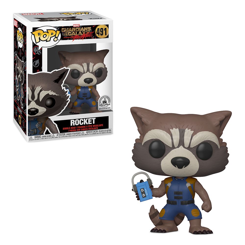 Funko POP! Guardians of the Galaxy - Rocket Vinyl Figure #491 Disney Parks Exclusive (NOT 100% MINT) (ONLINE ORDER ONLY)