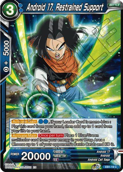 Android 17, Restrained Support (EB1-19) [Battle Evolution Booster] (ONLINE ORDER ONLY)