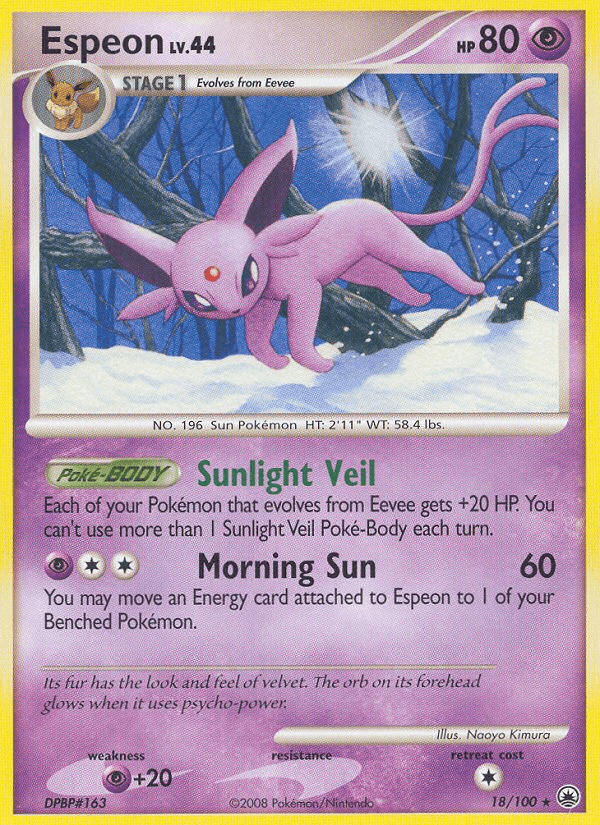 Espeon (18/100) [Diamond & Pearl: Majestic Dawn] (Online Only)