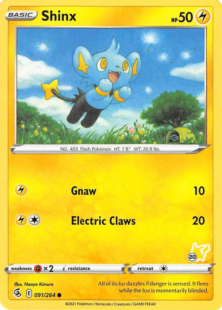 Shinx (091/264) (Pikachu Stamp #20) [Battle Academy 2022] (Online Only)