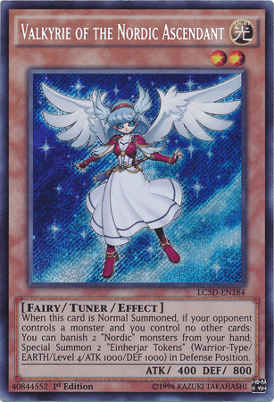 Valkyrie of the Nordic Ascendant [LC5D-EN184] Secret Rare (ONLINE ORDER ONLY)