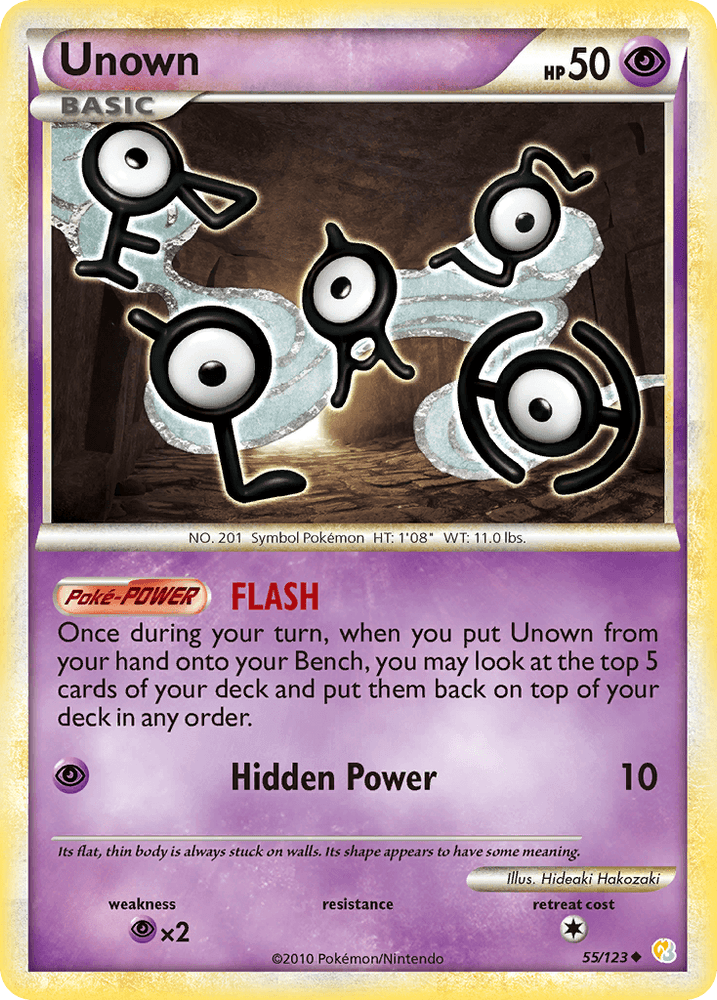 Unown (55/123) [HeartGold & SoulSilver: Base Set] (Online Only)