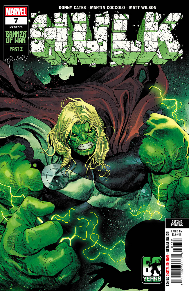 Hulk #7 2nd Print Variant (07/06/2022) Marvel (ONLINE ORDER ONLY)