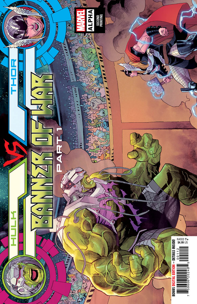 Hulk Vs Thor Banner War Alpha #1 2nd Print Martin Coccolo Video Game Homage Variant (06/22/2022) Marvel (ONLINE ORDER ONLY)