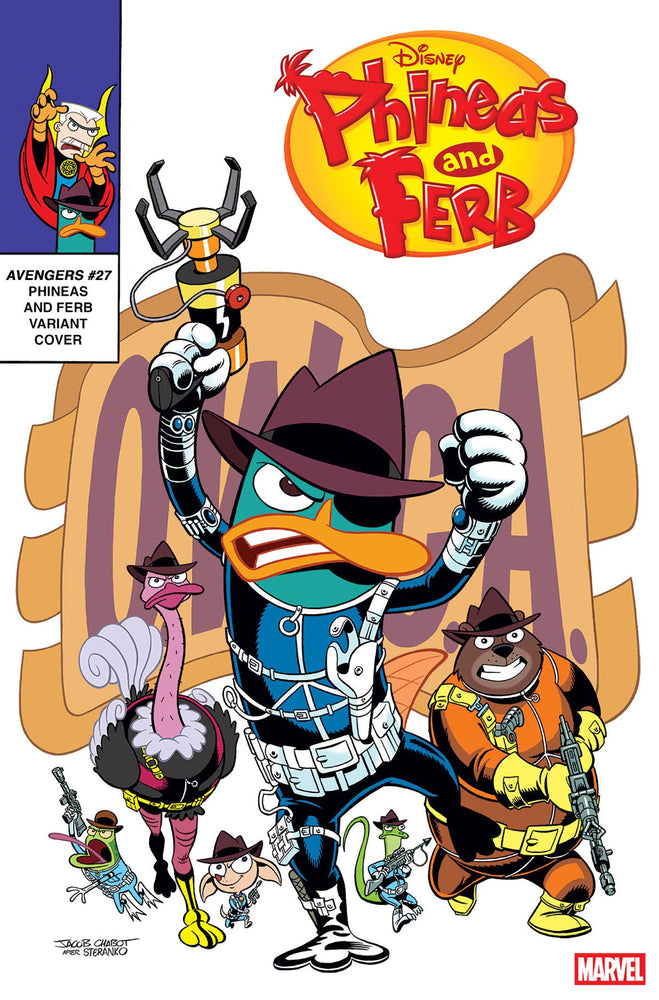 Avengers #27 Jacob Chabot Phineas And Ferb Variant [Doom] (Online Order Only)