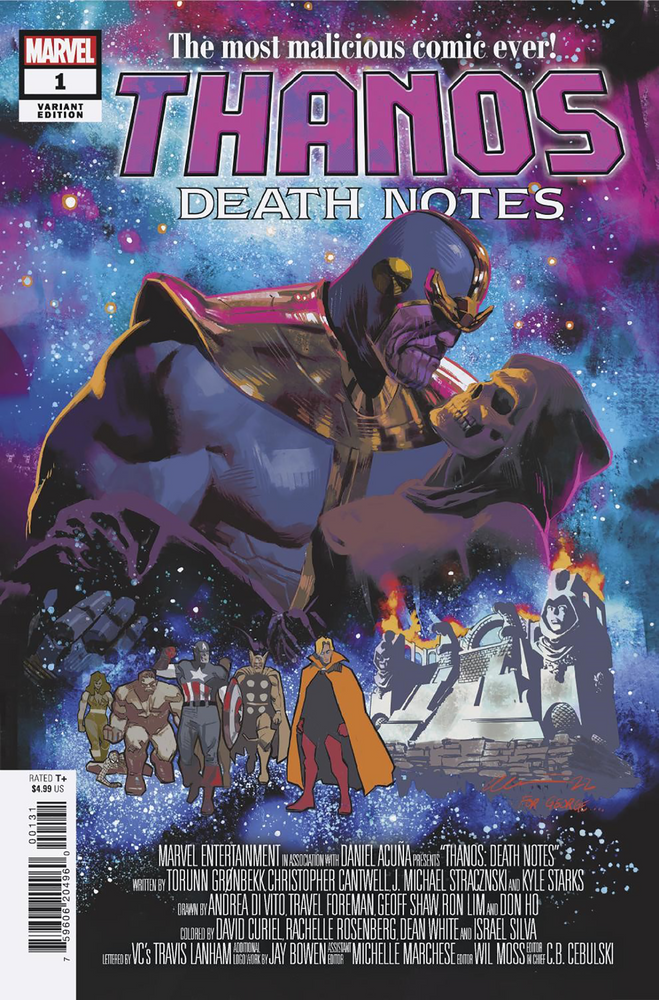 Thanos Death Notes #1 C Daniel Acuna Movie Poster Homage Variant (11/30/2022) Marvel (ONLINE ORDER ONLY)