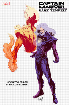 Captain Marvel Dark Tempest #2 F (Of 5) 1:10 Paolo Villanelli Design Variant (08/09/2023) Marvel (ONLINE ORDER ONLY)