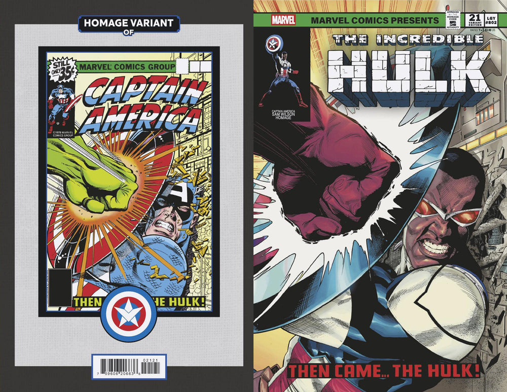 Incredible Hulk #21 Geoff Shaw Captain America Sam Wilson Homage Variant (Online Order Only)