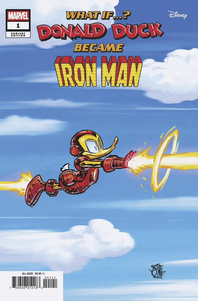 Marvel & Disney: What If...? Donald Duck Became Iron Man #1 Skottie Young Variant (Online Order Only)