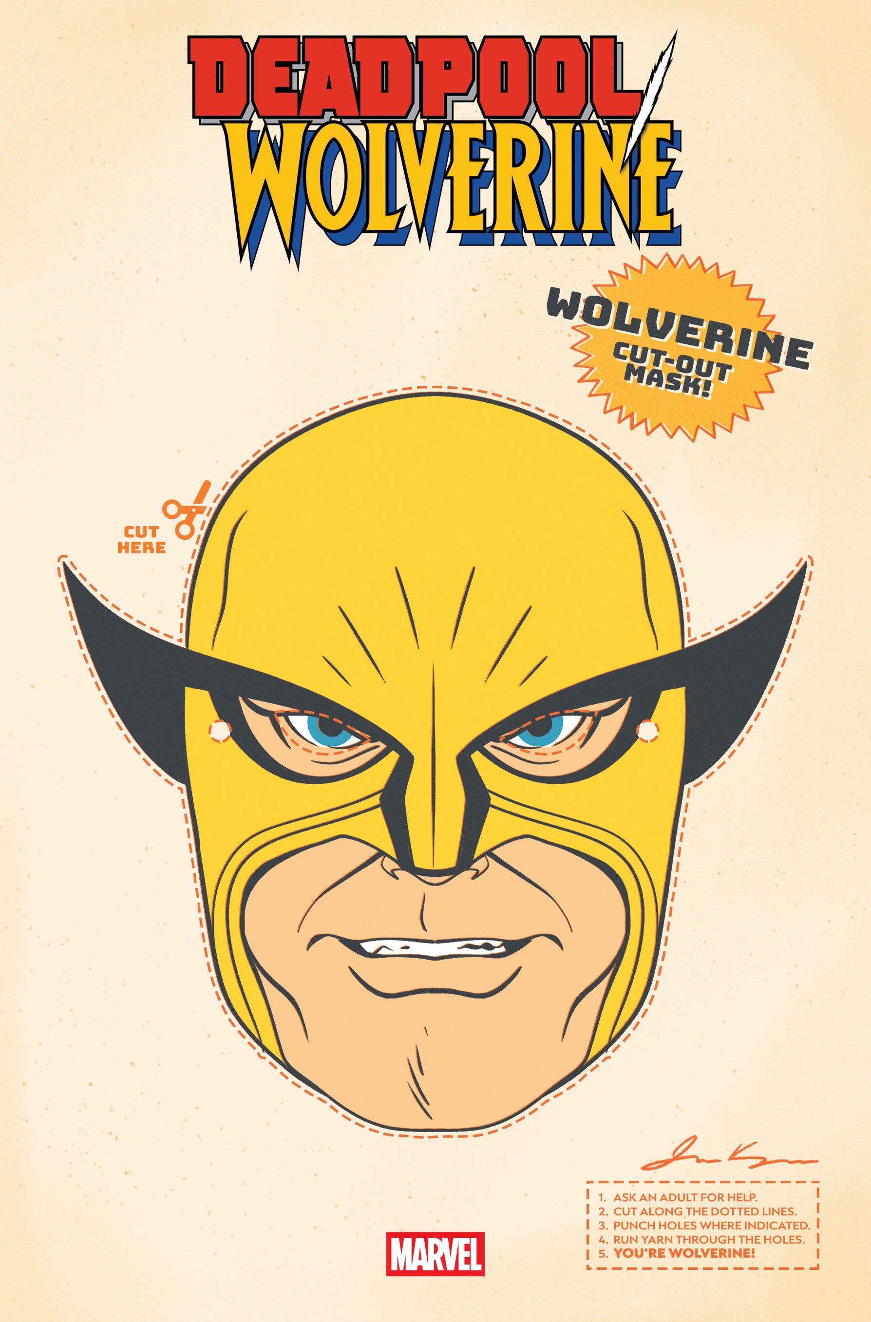 Deadpool/Wolverine #9 Retro Halloween Mask Variant
