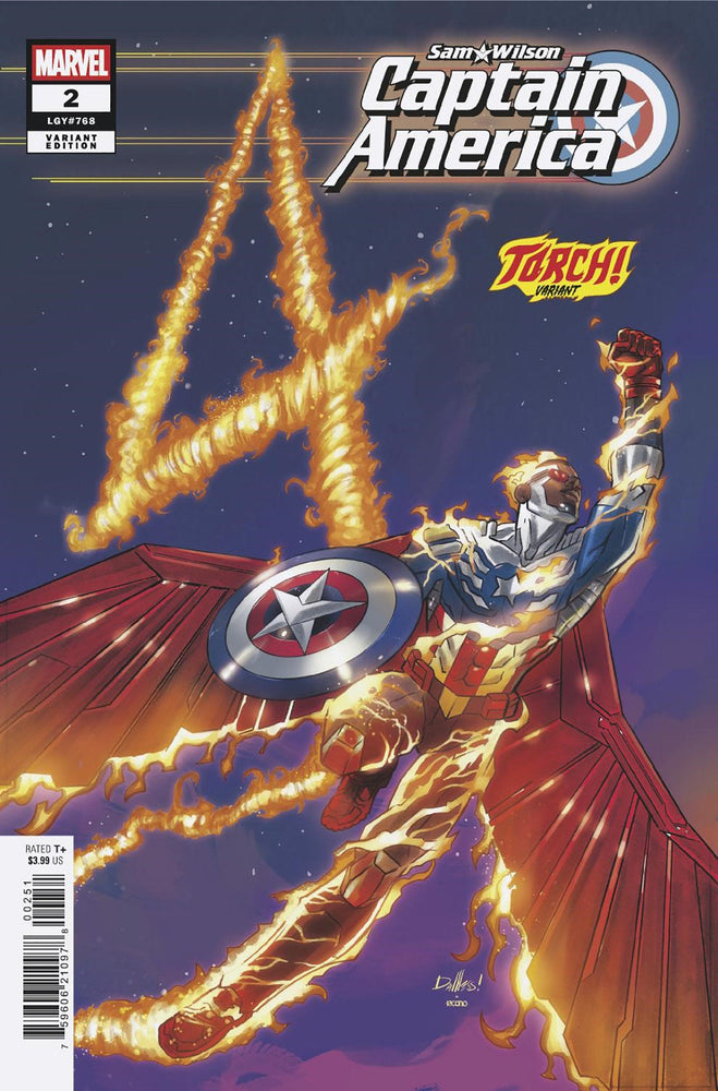 Sam Wilson, Captain America #2 David Messina Torch! Variant (Online Order Only)
