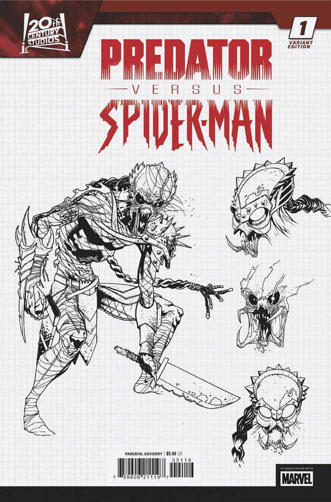 Predator vs Spider-Man #1 (Of 4) 10 Copy Variant Edition Design Variant (Online Order Only)