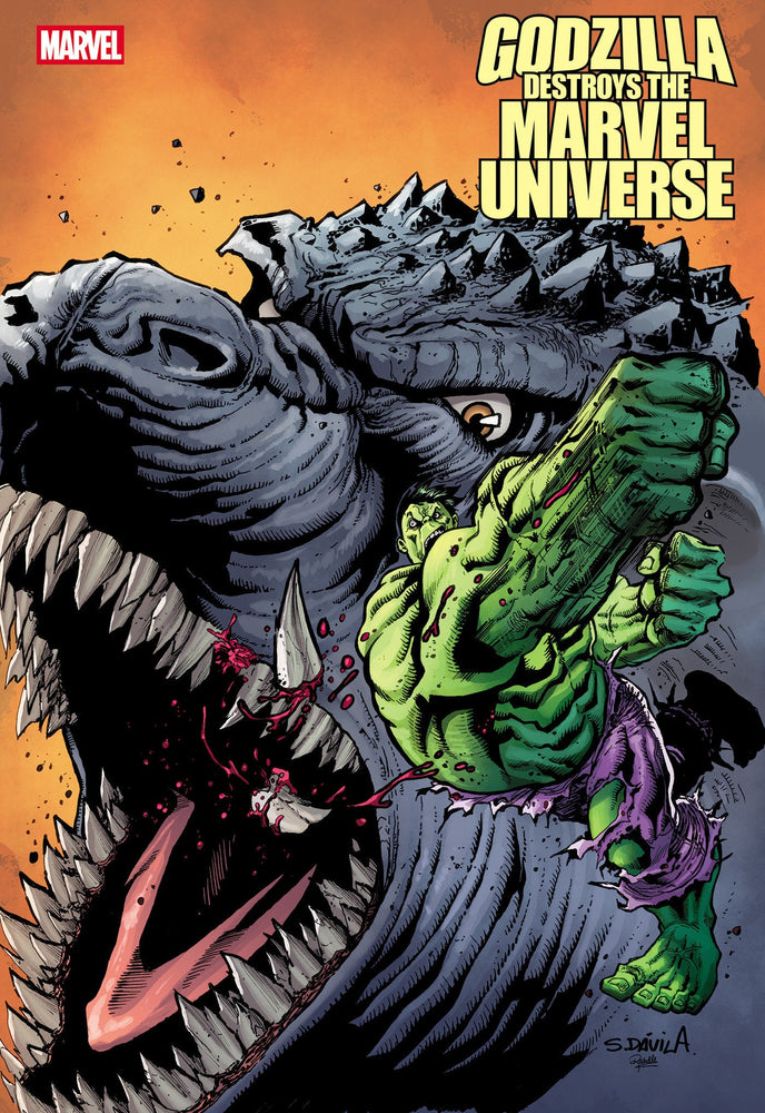 Godzilla Destroys The Marvel Universe #4 Sergio Davila Fan Favorite Variant (ONLINE ORDER ONLY)