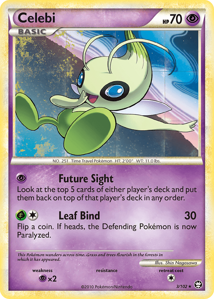 Celebi (3/102) [HeartGold & SoulSilver: Triumphant] (Online Only)