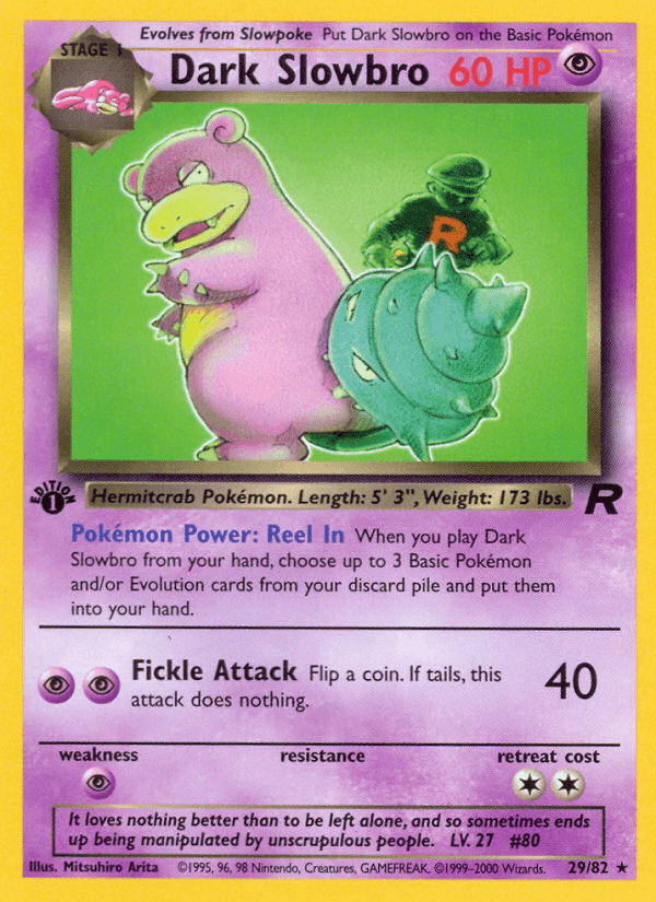 Dark Slowbro (29/82) [Team Rocket 1st Edition] (Online Only)