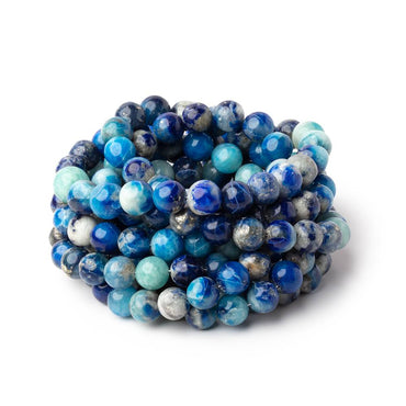 7.5mm Afghanite Plain Round Beads 18 inch 60 pieces AA (ONLINE ORDER ONLY)