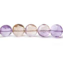 7.5mm Ametrine Faceted Coin Beads 16 inch 53 pieces (ONLINE ORDER ONLY)