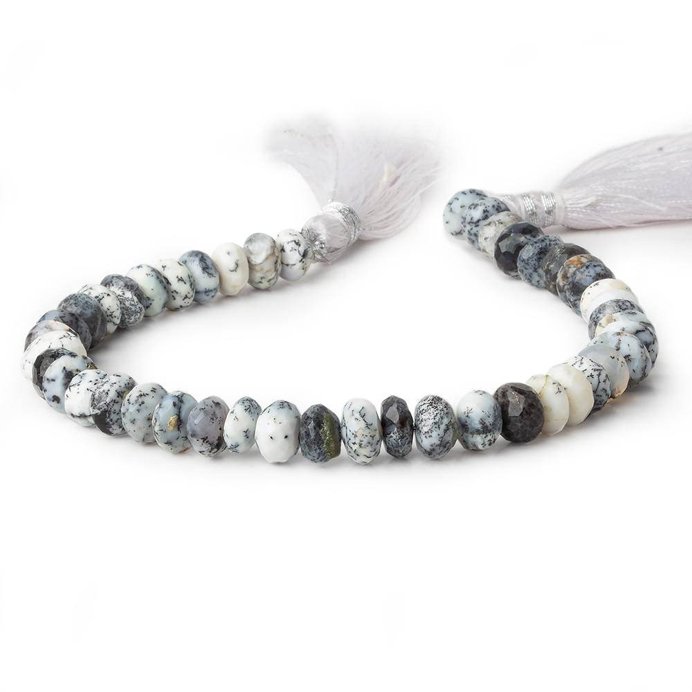 7.5mm Dendritic Opal Faceted Rondelle Beads 8 inch 38 pieces (ONLINE ORDER ONLY)