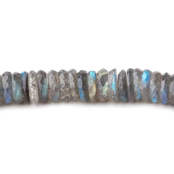 9mm Labradorite faceted heishi beads 7.5 inches 84 pieces (ONLINE ORDER ONLY)