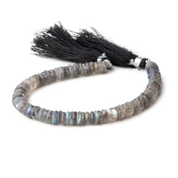 9mm Labradorite faceted heishi beads 7.5 inches 84 pieces (ONLINE ORDER ONLY)