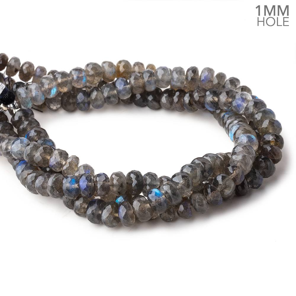 7.5mm Labradorite Faceted Rondelle Beads 9 inch 50 pieces AAA 1mm Hole (ONLINE ORDER ONLY)