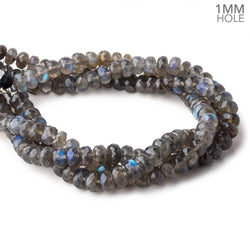 7.5mm Labradorite Faceted Rondelle Beads 9 inch 50 pieces AAA 1mm Hole (ONLINE ORDER ONLY)