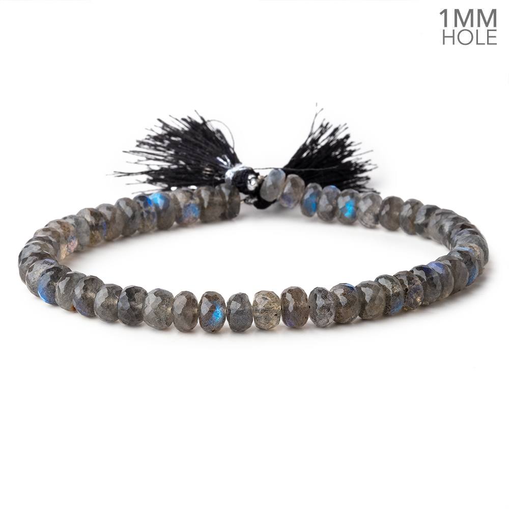 7.5mm Labradorite Faceted Rondelle Beads 9 inch 50 pieces AAA 1mm Hole (ONLINE ORDER ONLY)