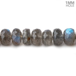 7.5mm Labradorite Faceted Rondelle Beads 9 inch 50 pieces AAA 1mm Hole (ONLINE ORDER ONLY)